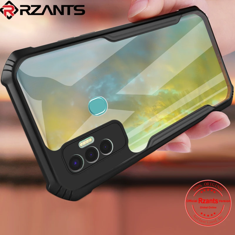 Rzants For Tecno Spark 7P Tecno Spark 7 Spark 6 6 Go Case Hard Air Bag Conor Camera Protection Slim Clear Cover Small Hole