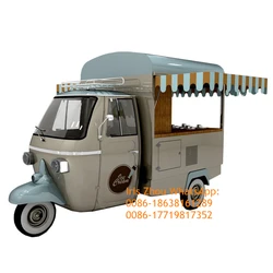 USA Popular Adult Electric Tricycle Classic Food Truck Trailer Mobile Kitchen Vehicle Ice Cream Car Hot Dog Food Cart for Sale