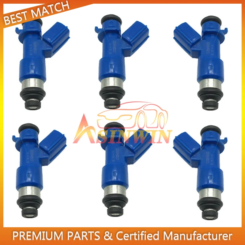 

6pcs 410cc RDX Fuel Injector 16450-RWC-A01 16450RWCA01 Fits For Acura 2007-2012 Honda Civic RDX Integra RSX K20 K24 B16 B18