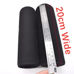 Black Nylon Hook Loop Fastener Tape No Glue Sew On Sticker Strap Clothing Tactical Vest Backpack Equipment 200mm 1m per Pair