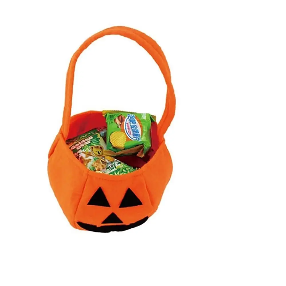 12-15cm Halloween Pumpkin Bag Portable Props Stereo Non-woven Bag Candy Bag Halloween  Day Gift Pumpkin Backpack Shoulder Bag