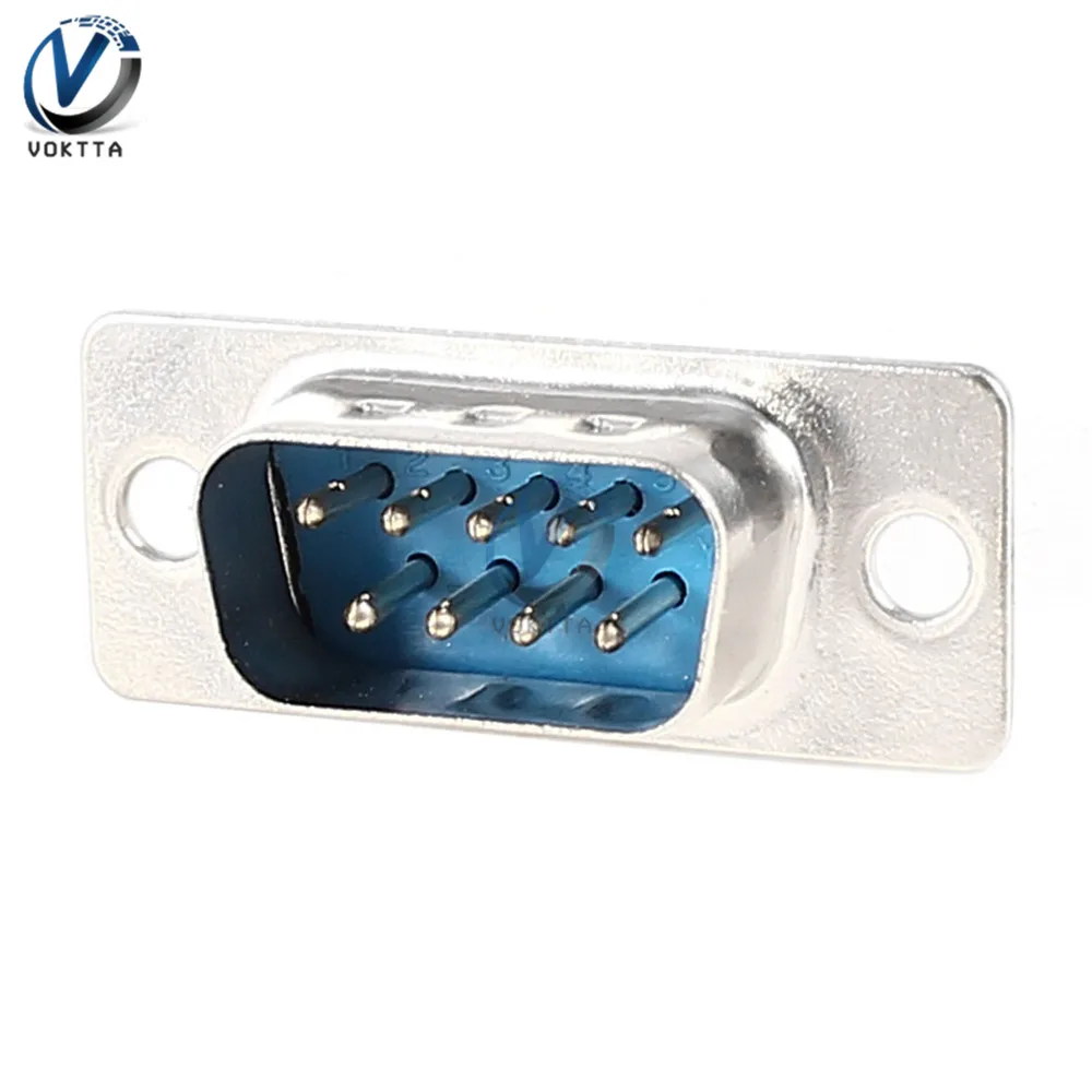 10PCS RS232 DB9 Connector Serial VGA 9 Pin Female 2 Rows Solder Type Plug D-SUB Male Plug Socket Connector