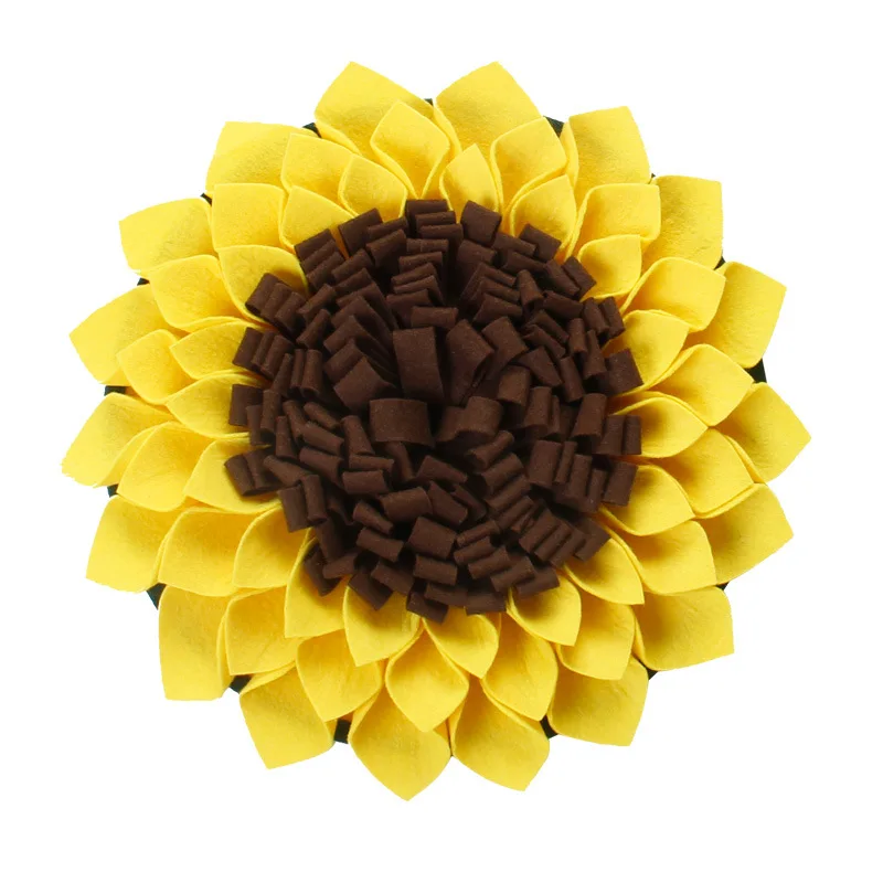 

Sunflower Shape Dog Snuffle Mat Encourages Natural Foraging Dog Sniffing Training Mats Skills for Stress Release Pet Feeding Mat