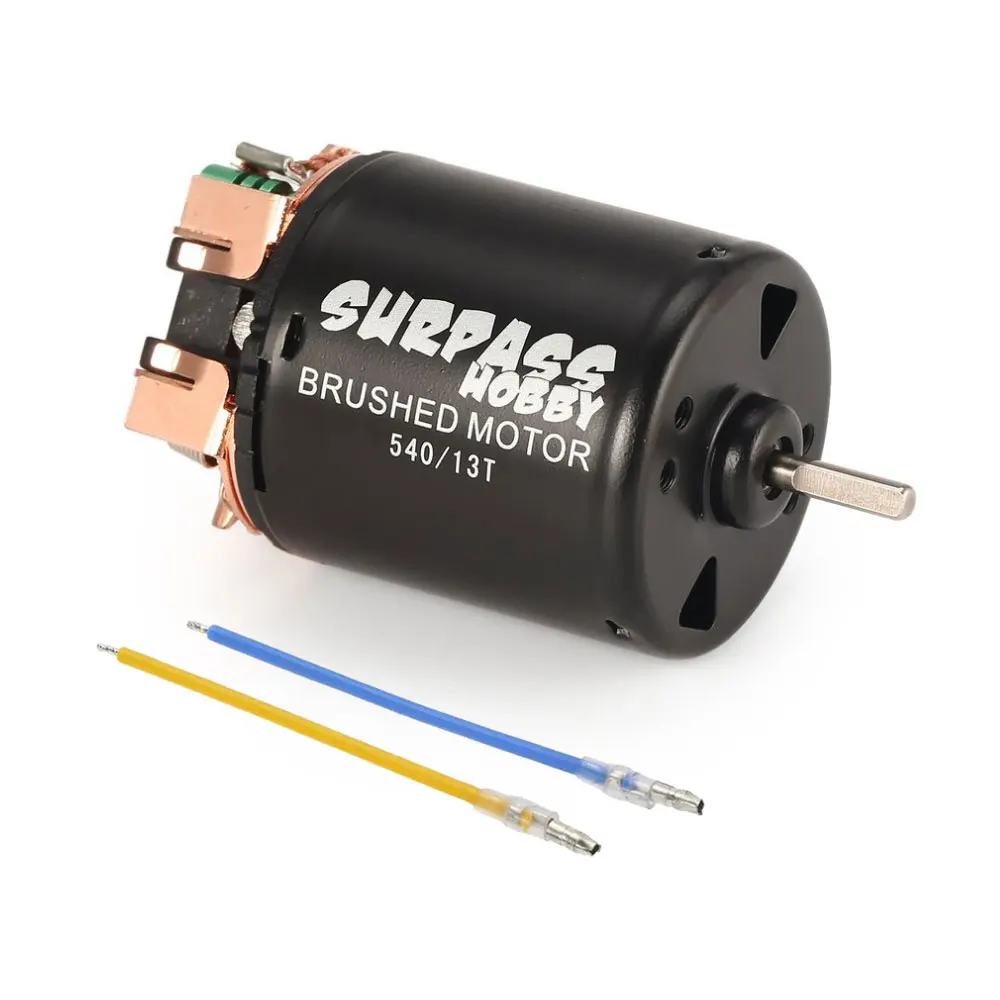 SURPASS HOBBY Combo 540 Brushed Motor 13T 17T 21T 23T 27T 35T 45T 55T 80T with 60A ESC for 1/10 RC Off-road Racing Car Truck