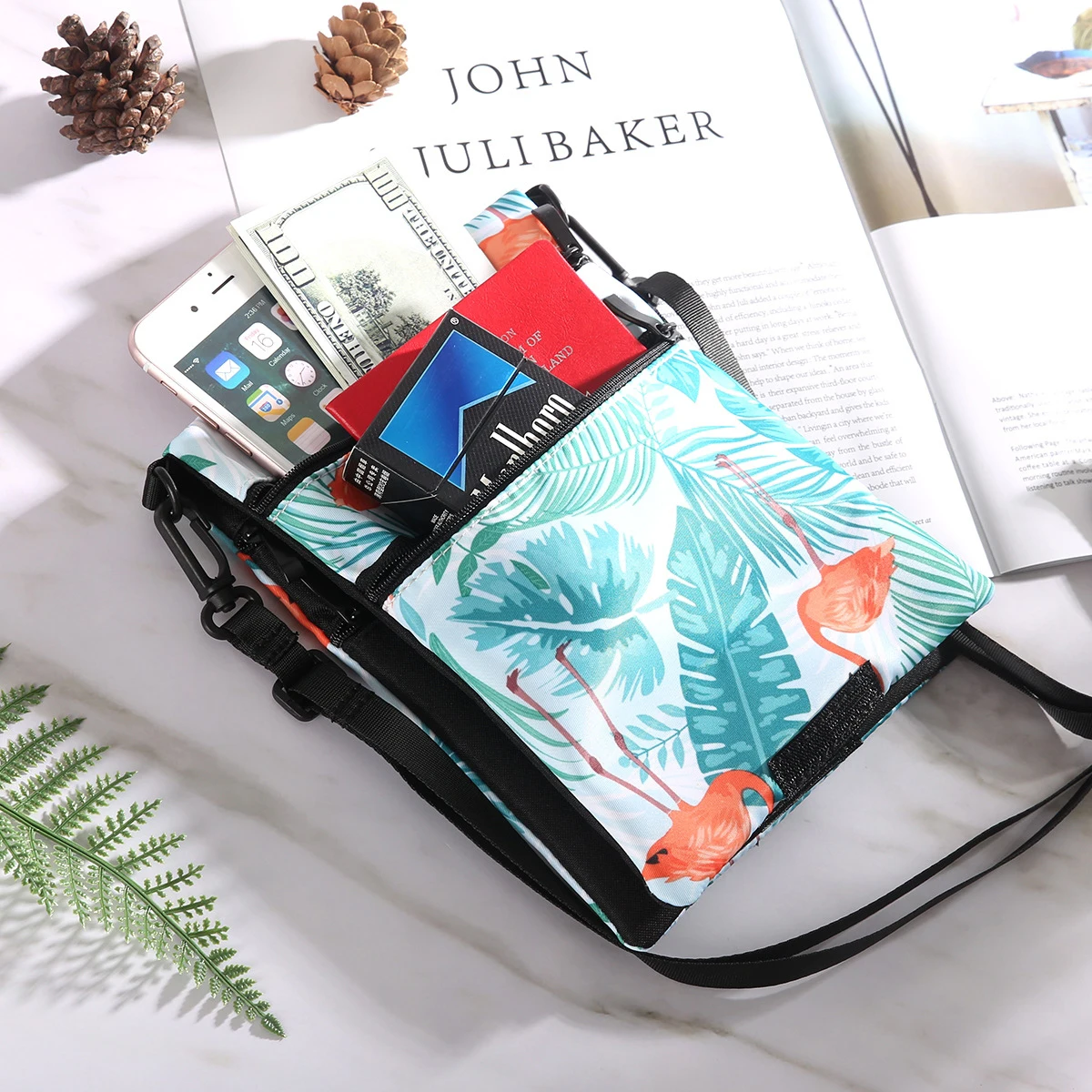 Phone Pouch Passport Holder Wallet Cover for Samsung Galaxy S20 Ultra S20 Plus A51 A71 Note 10 Lite S10 S9 S8 Travel Bag Case