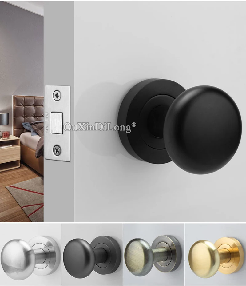 Brand New European Invisible Door Locks Background Wall Private Room Hidden Pull Ring Door Knobs Lock with Keyhole and Key