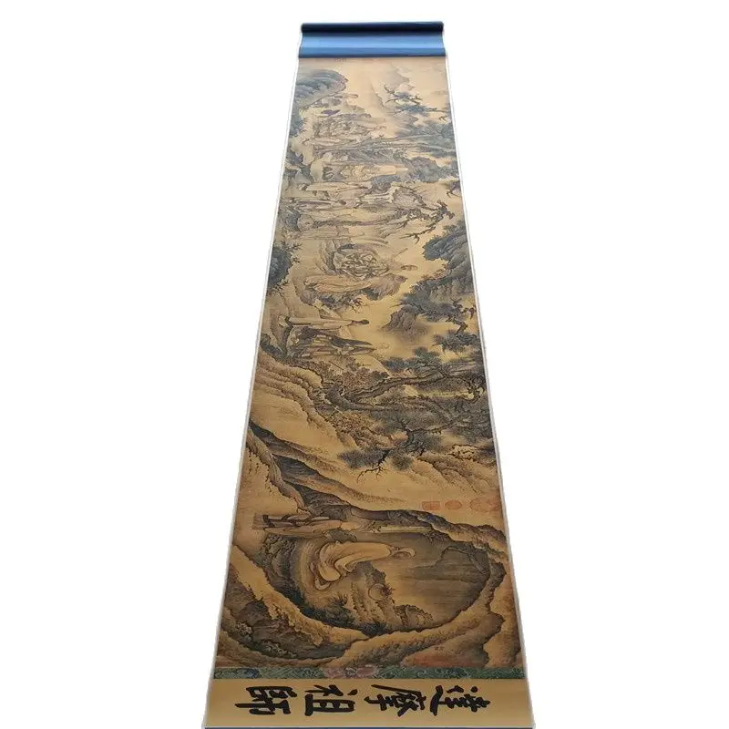 China Old Picture Paper, Dharma Guru Picture, Long Scroll Painting