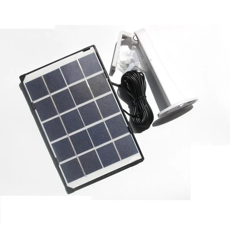 BUHESHUI   10W 5V Solar Panel Charger With 5 Meter Cable For Outdoor Security Rechargeable Battery Powered  Free Shipping