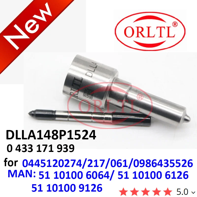 

Форсунка автоматической топливной форсунки ORLTL DLLA148P1524 0433171939 для MAN: 51 10100 6126 MAN: 51 10100 9126 0445120274 0445120061