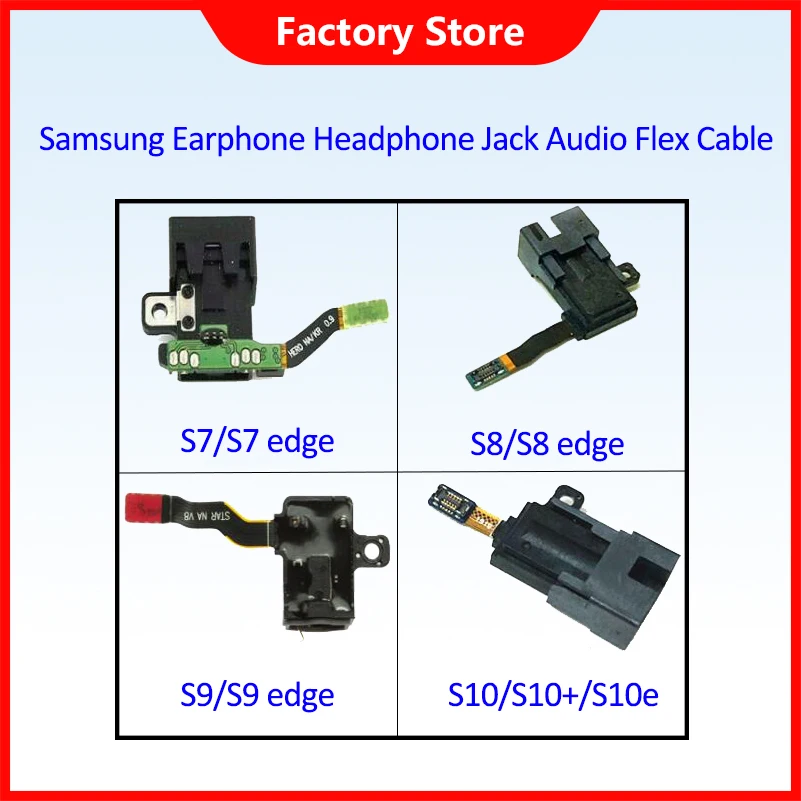 1pcs Kopfhörer Kopfhörer Audio jack Flex Kabel Für Samsung Galaxy S7 G930 S8 S9 rand S10 Headset Buchse Jack port Mit Mikrofon