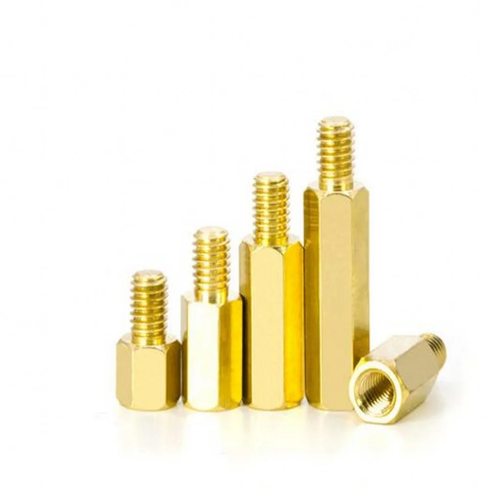 

100pcs Hex male to Female M2.5*13+6mm brass standoff spacer Hexagonal Stud Spacer Hollow Pillars L=13mm