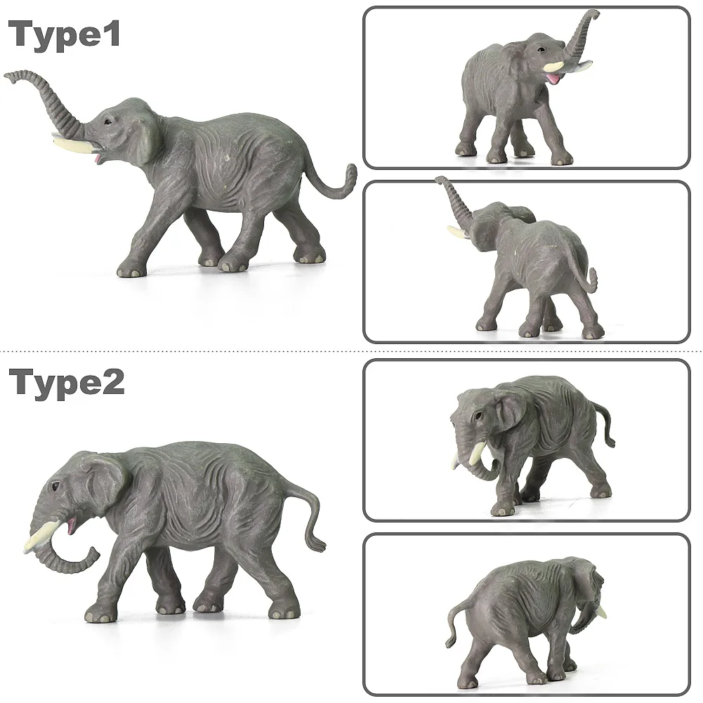 

10pcs/20pcs 1:87 Well Painted Animals Elephants PVC HO Scale Model Elephant Scenery Landscape Layout AN8708