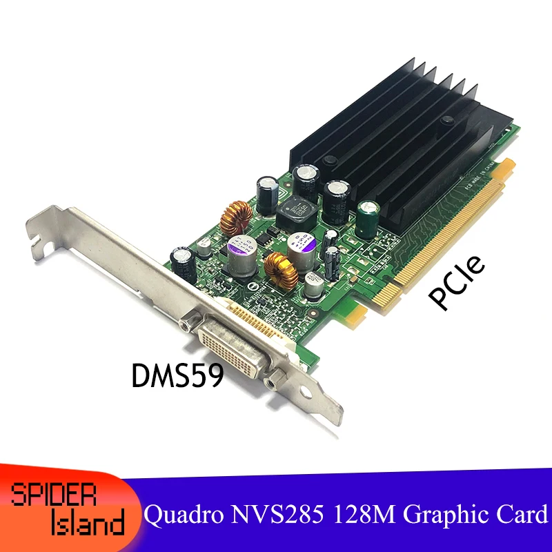 

90% New Original NVS285 128M PCI-E Graphics Card DMS-59 Slot Cable Support Dual Screen Display Video card