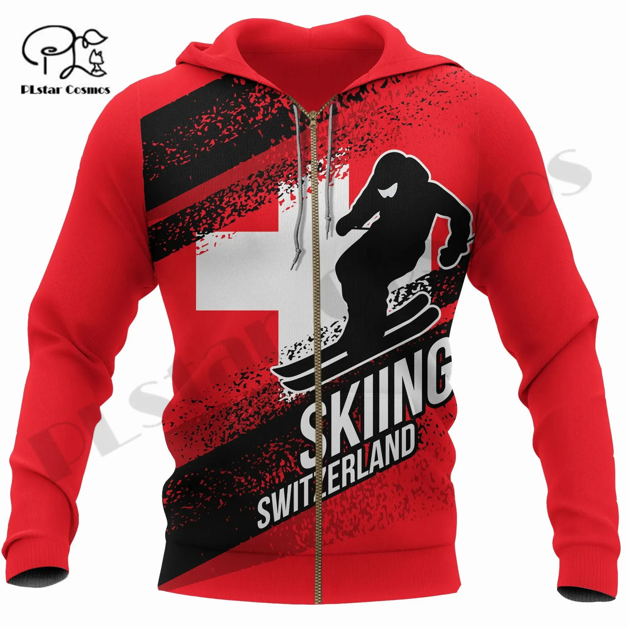 PLstar Cosmos 3DPrint Newest Switzerland Country Unique Men/Women Premium Hrajuku Casual Streetwear Hoodies/Zip/Sweatshirt W-12