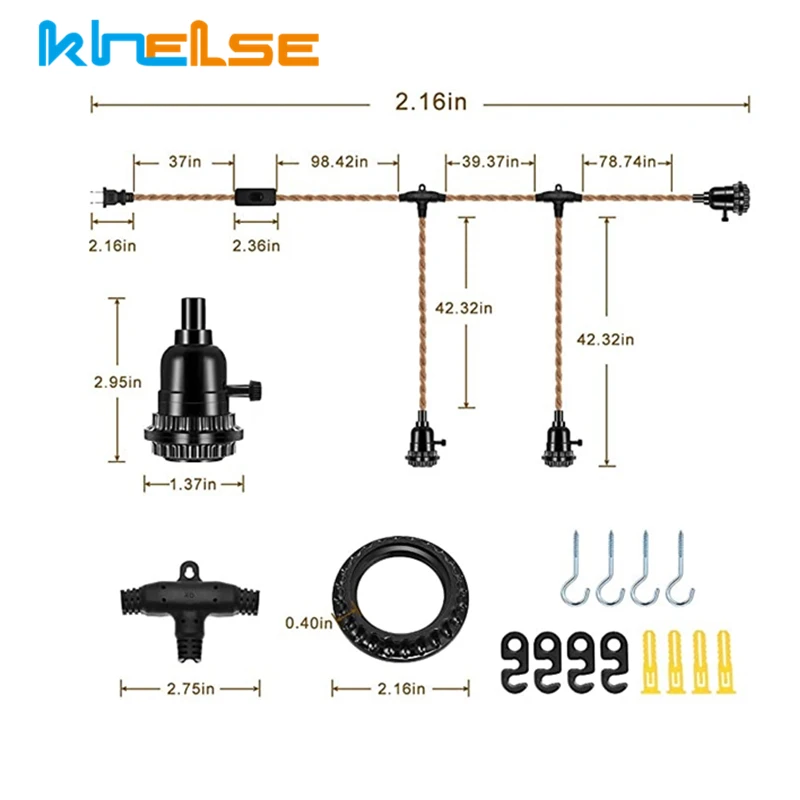 Vintage Hemp Rope LED Pendant Light Retro E27 Industrial EU/US Plug Droplight Holder Dining Room Cafe Kitchen Home Decor Lamps