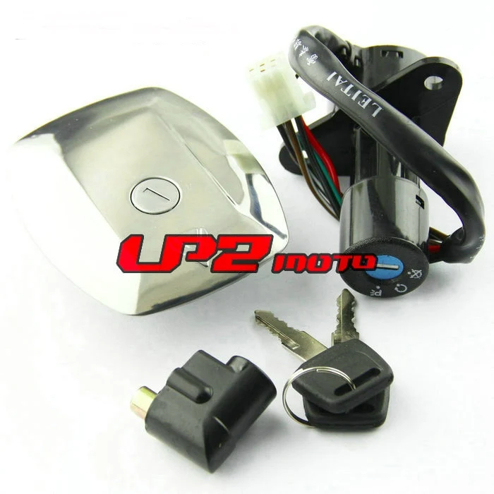 

Ignition Switch Fuel Gas Cap Seat Lock Set for Suzuki GS125 82 83 84 85 86 87 88 89 90 91 92 93 94 95 96 97 98 99 00 6 wires