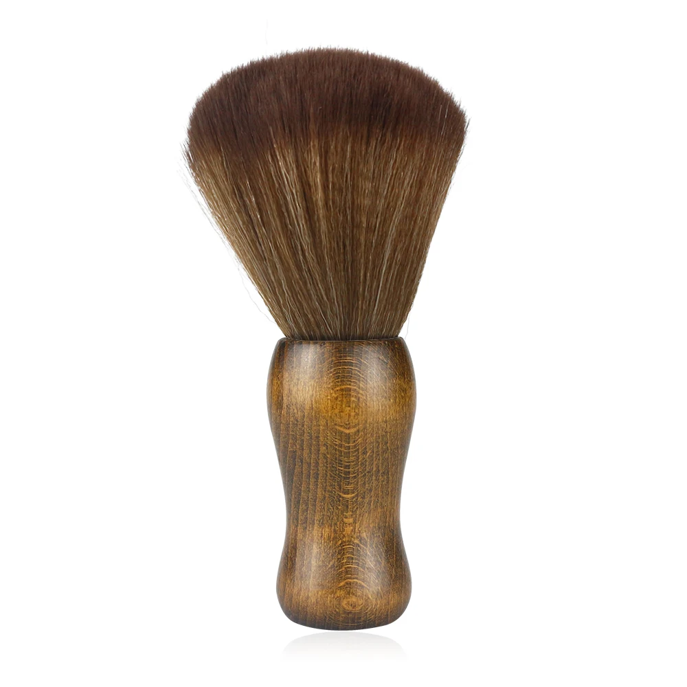 

Barber Solid Wood 100% Nylon Hair Fading Brush Wooden Barber Neck Brush Neck Sweeping Tools Barbershop Hair Haircut Accessories