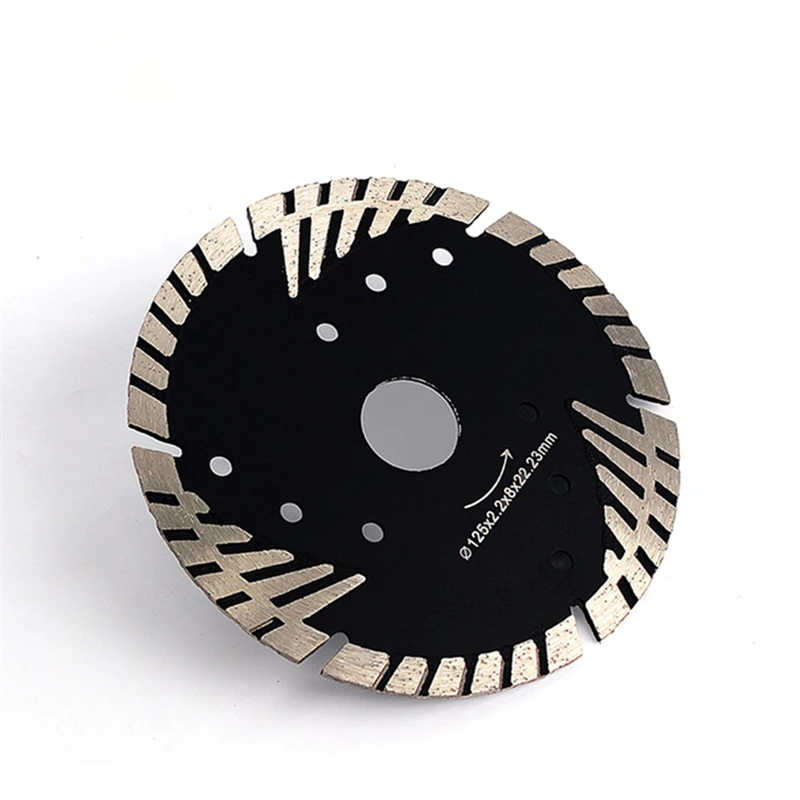 DB60 Protective Teeth D125mm Diamond Saw Blades M14 Thread Flange 5 Inch Turbo Segmented Cutting Disc for Ceramic Tiles 10PCS