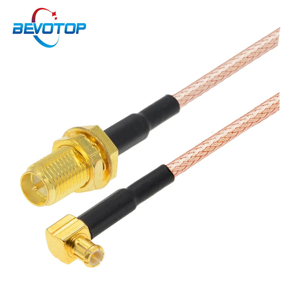 

10PCS SMA MCX Connector Cable Assembly MMCX Male Right Angle to RP-SMA Female RG316 Pigtail Extension Coaxial Jumper Cable