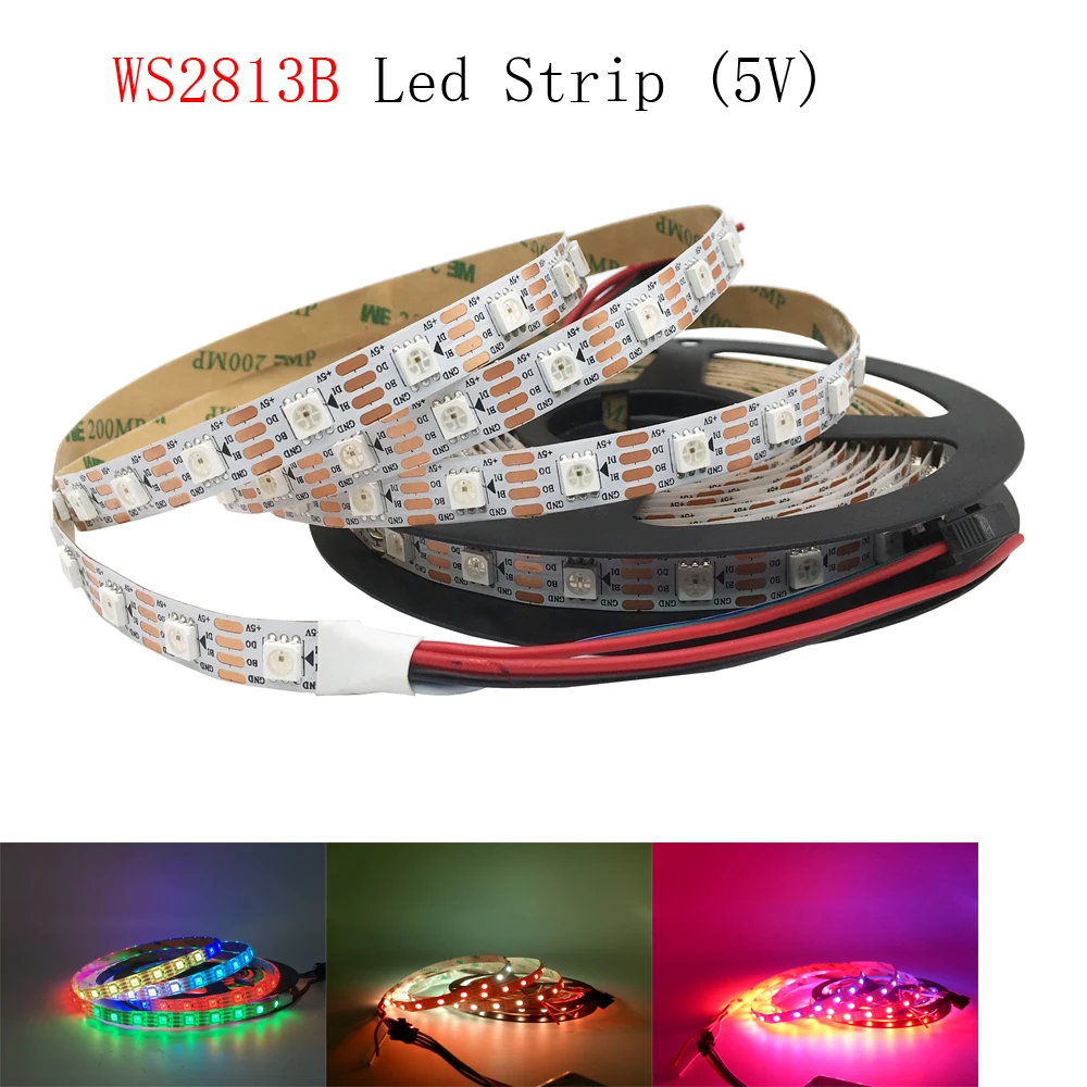 atualizacao rgb led tira 30 60 144 pixels leds m duplo sinal led individual enderecavel ws2813 ic dc5v ws2813 ws2812b 01