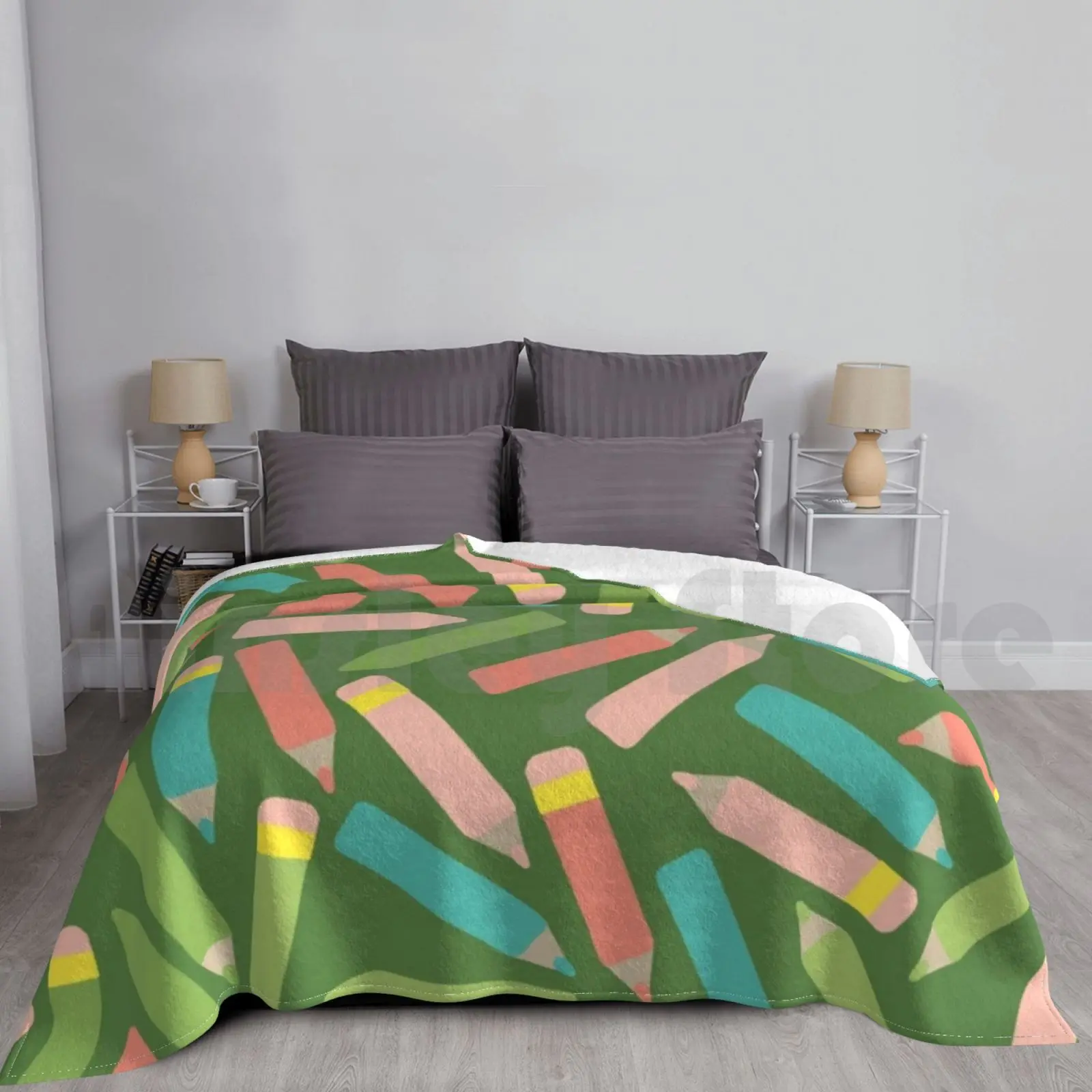 

Crayons And Color Pencils Blanket Fashion Custom Crayons Color Pencils Art Tools Art Supplies School Back To