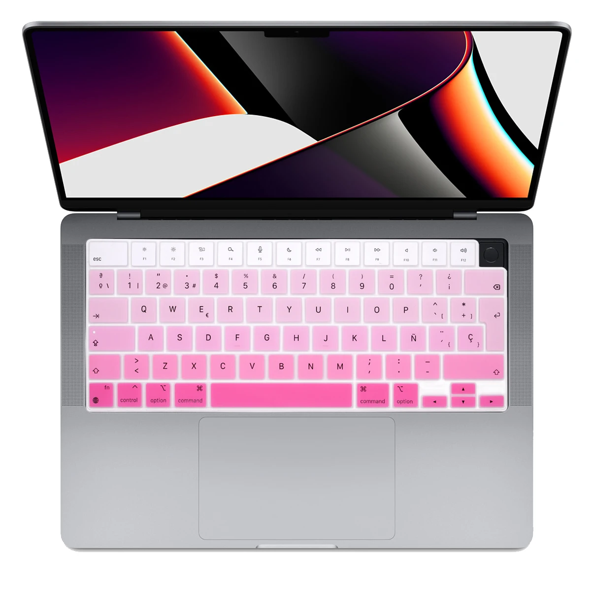 

Color Silicone Spanish/Chile Keyboard Skin Cover For MacBook New Pro 14 2021 A2442 M1 Chip Pro16 M1 Max A2485 Keyboard cover