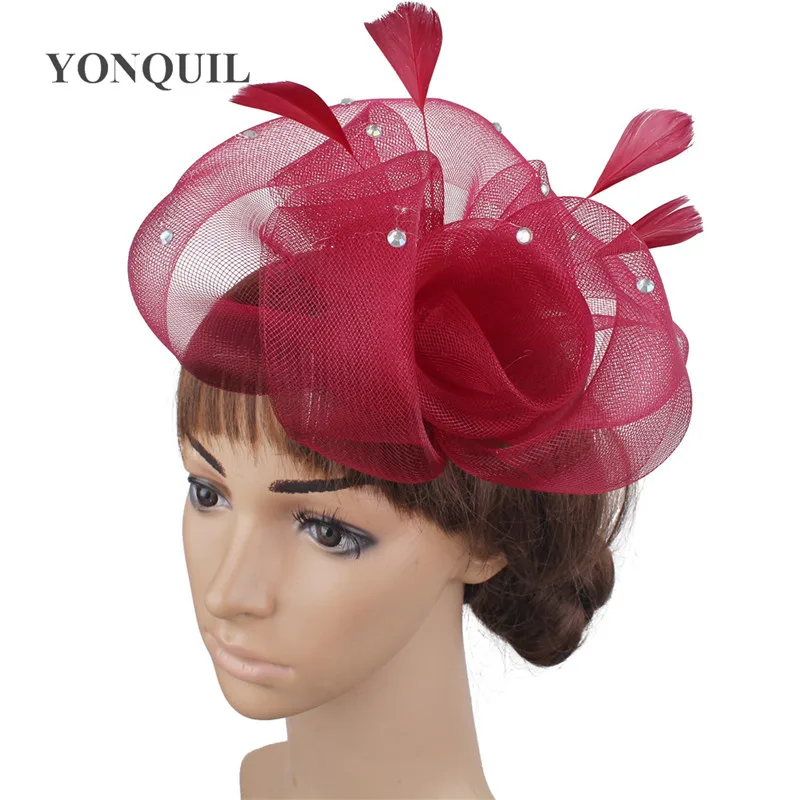 Thanh Lịch Cô Dâu Phối Lưới Thời Trang Mũ Nón Cói Nữ Voan Fascinator Nón Tóc Pin Dành Cho Nữ Tuyệt Đẹp Phụ Kiện Tóc Lạ Mắt Hoa