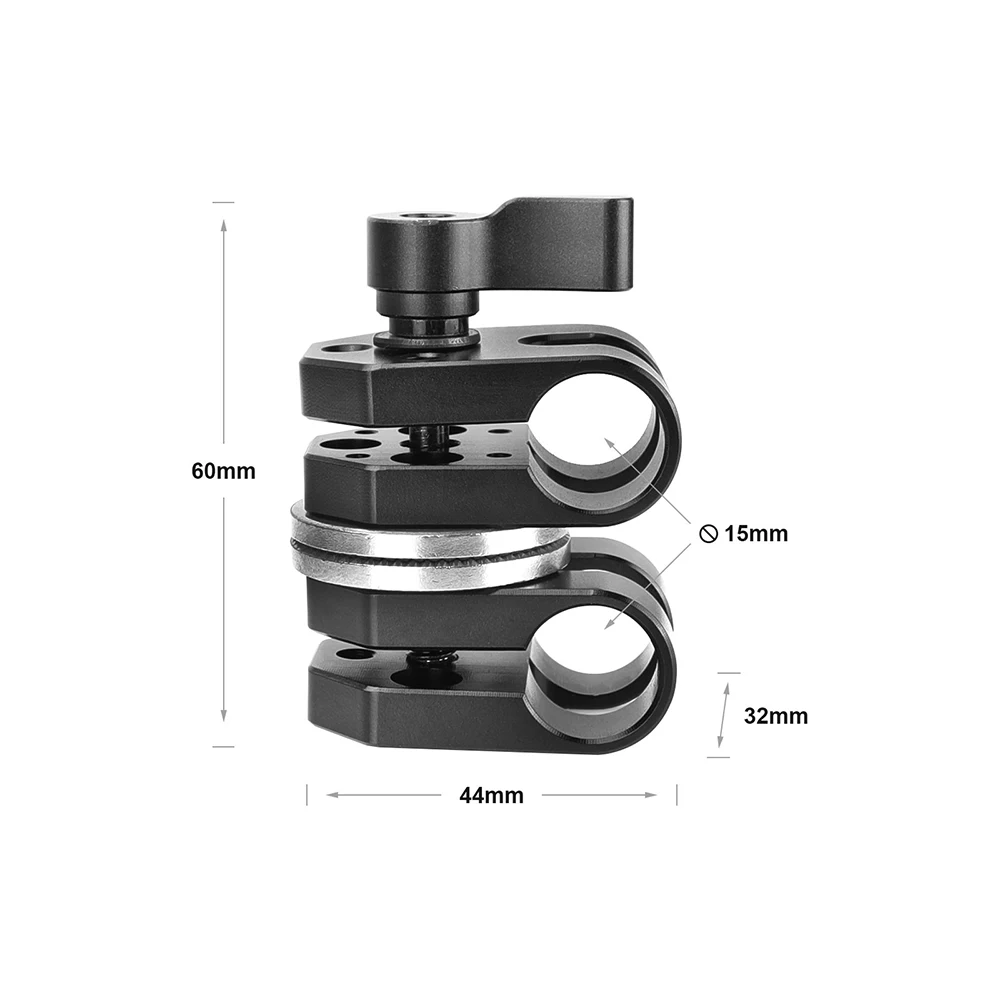 KAYULIN Adjustable 15mm Dual Rod Adapter With ARRI Rosette Two Detachable Rod Adapters Photo Studio