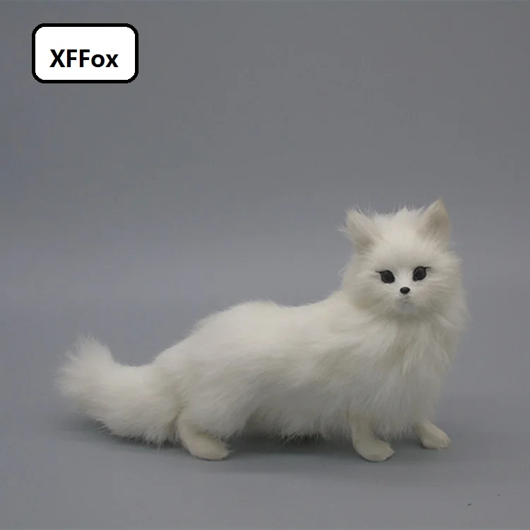 Simulation Standing Fox Model Real Life Fox Gift Plastic Craft home decoration 26x7x15 Cm XF1746