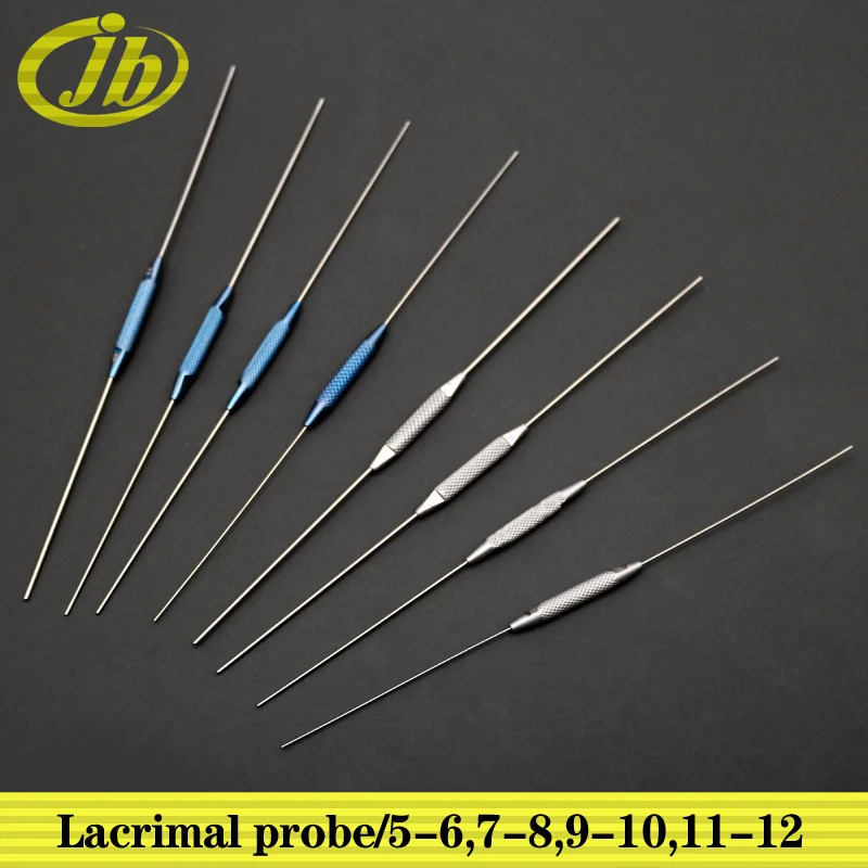 Lacrimal Probe Titanium Alloy Double-End Ophthalmic Instruments สแตนเลส5-6 7-8 9-10 11-12เครื่องมือผ่าตัด