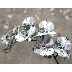 1 Stem 98cm 9 Flower heads Silicone Foam Artificial Moth Orchid Butterfly Orchid for New Home Wedding Festival Decoration F652