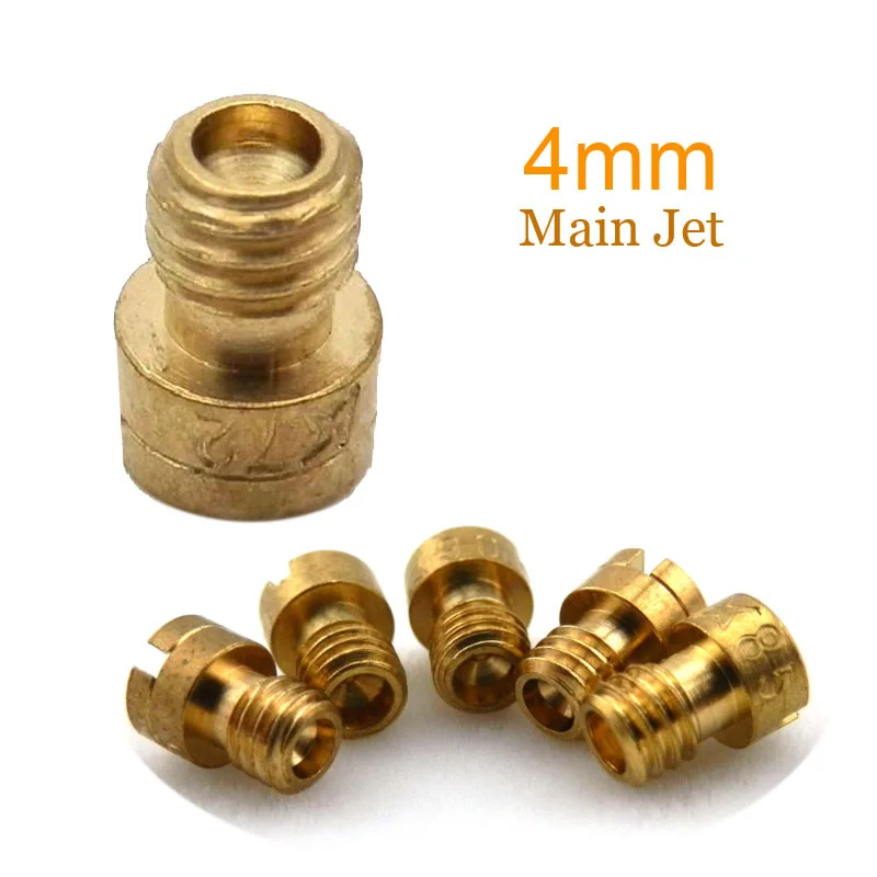 Motorcycle Carburetor 4mm Thread M4 Round Main Jet Size 110-155 For Kenhin CarbMikuni Minimoto Gy6 139qmb 50cc  Injector Nozzle