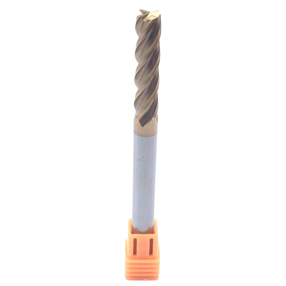 1 Uds HRC60 4F 8.0XD8X100L Molino de extremo de fondo plano cuatro hojas de acero de tungsteno fresa de carburo sólido torno CNC
