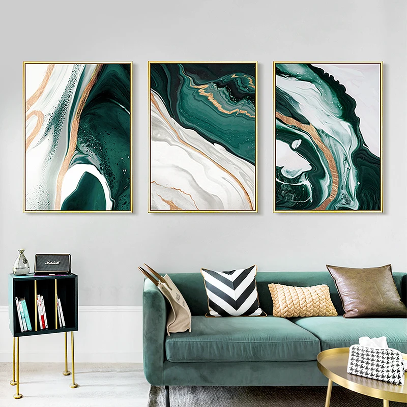 

EECAMAIL DIY Diamond Painting Full Diamond Embroidery Luxury Art Abstract Triptych Living Room Home Decoration Painting No Frame
