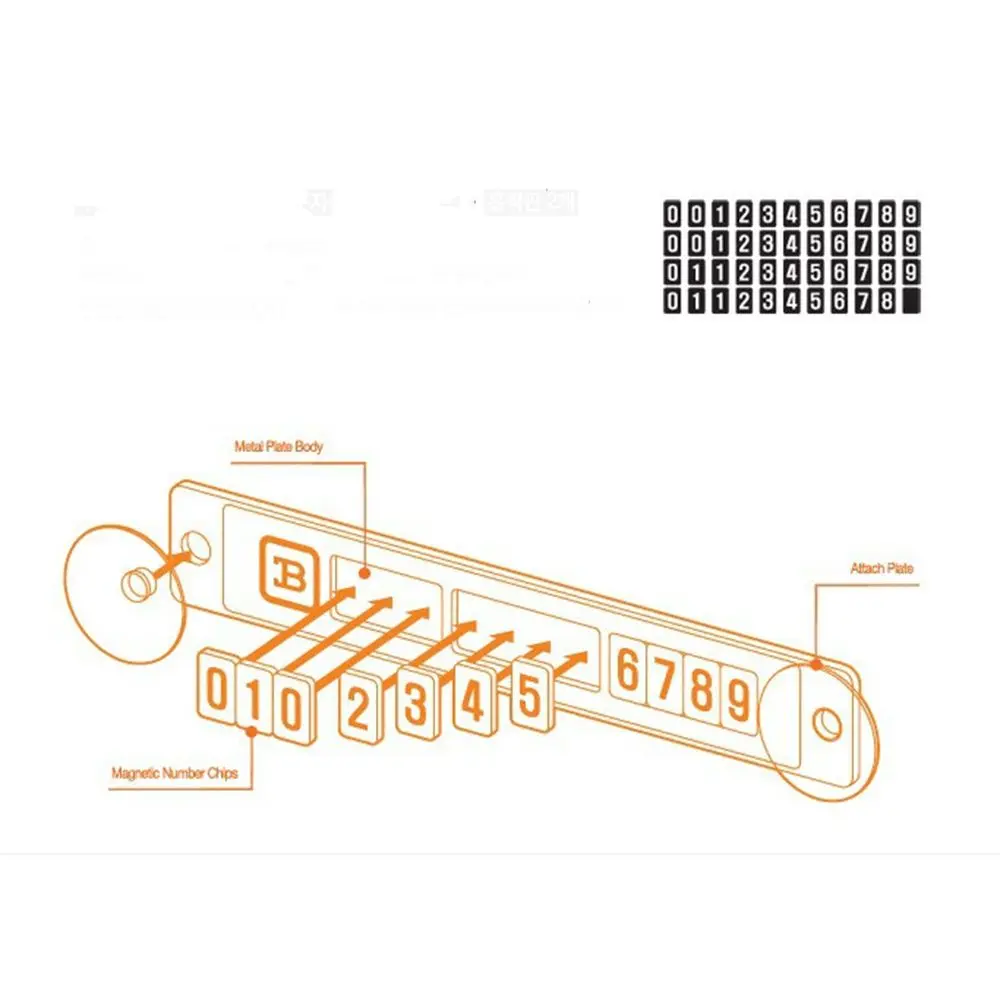 Temporary Car Parking Card Telephone Number Card Notification Night Light Sucker Plate Car Styling Phone Number Card New Arrival