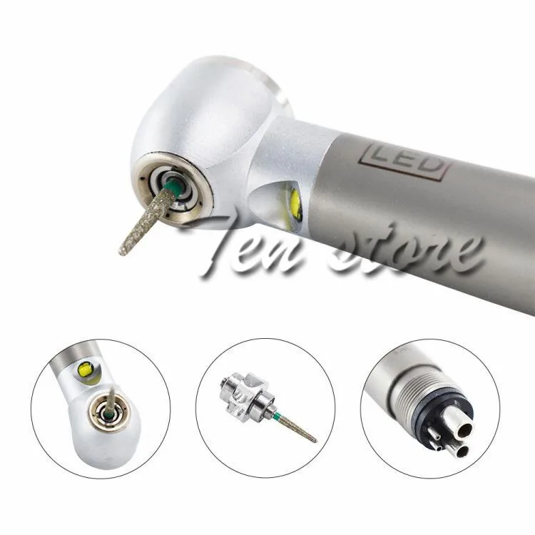 

High speed handpiece 1 pc New Type Dental LED Cartridge Rotor Turbine Handpiece 4 Hole Fiber Optic Dental Material