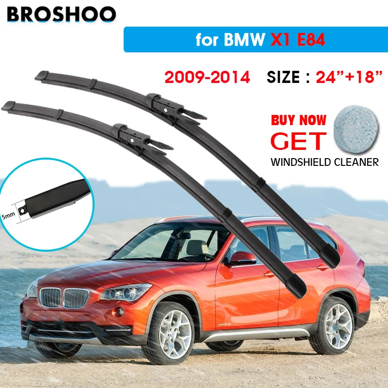 

Car Wiper Blade For BMW X1 E84 24"+18" 2009-2014 Auto Windscreen Windshield Wipers Window Wash Fit Pinch Tab Arm