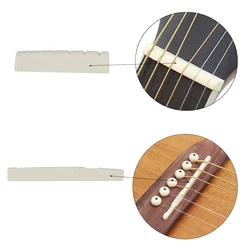 M MBAT Guitar Saddle Nut White Bone Bridge Acoustic Folk Guitar String Pillow Accessories Beef Bone 6 String Classical Guitar