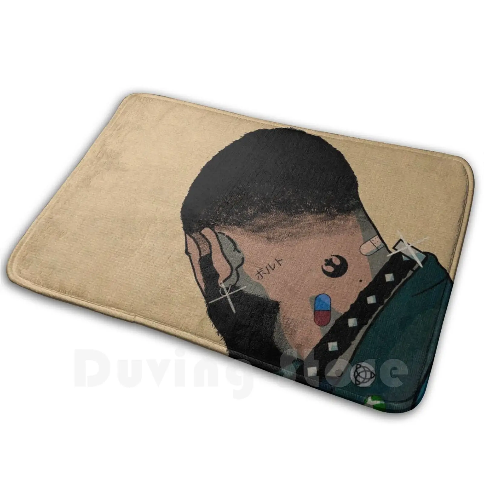 21th Century Cowboy Soft Non-Slip Mat Rug Carpet Cushion Manga Anime Japanese Tattoo Katana Volt Voltzilla