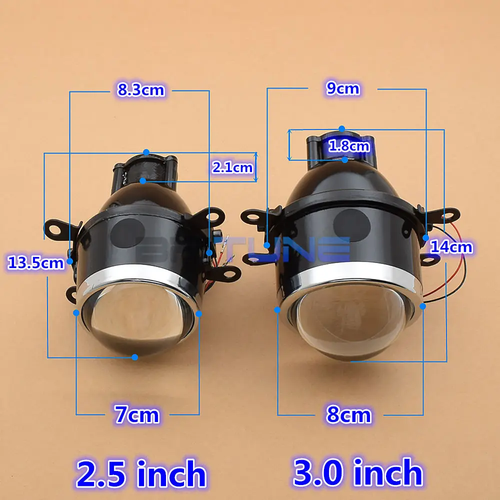 Car Lenses Fog Lights PTF Universal Spot Lights H11 H8 H9 HID Waterproof Bi-xenon Auto Lens Driving Lamp Car Lights Accessories