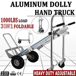 3in1 Tay Xe Tải Gấp Dolly 4-Bánh Xe Barrow Dụng Cụ Vận Chuyển Xe Đẩy Đi Biển Xe Carretilla Hành Lý Xe Đẩy 1000 Lbs toa Xe