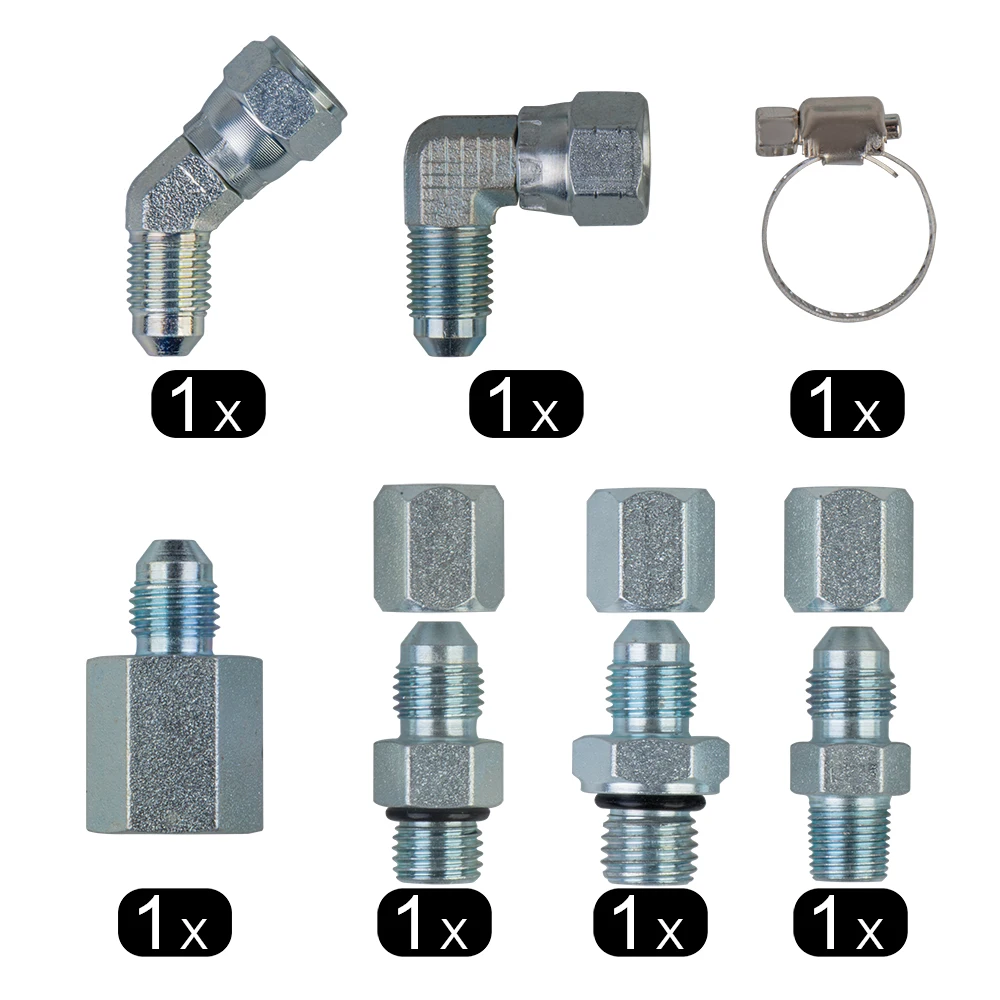 New Fuel Pressure Mechanical Gauge Test Tool Kit Fits Ford Powerstroke 6.0L 7.3L Red Sucker