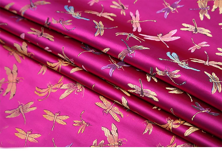 90x50cm floral style damask silk satin brocade jacquard fabric costume upholstery furniture curtain clothing material