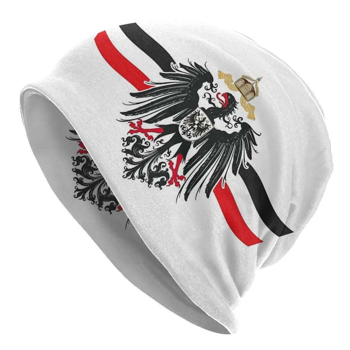 Bandiera dell\'impero tedesco Imperial Eagle Skullies berretti germania cappello Cool Street berretti Unisex cappello lavorato a maglia con cofano a