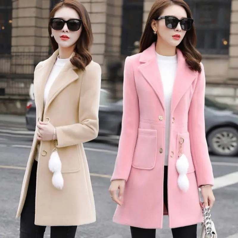 

Plaid Mother Thickened Long Cotton-Padded Coat Women 2024 Winter New Jacket Imitation Lamb Wool Woolen Coats Female Outwear Tide