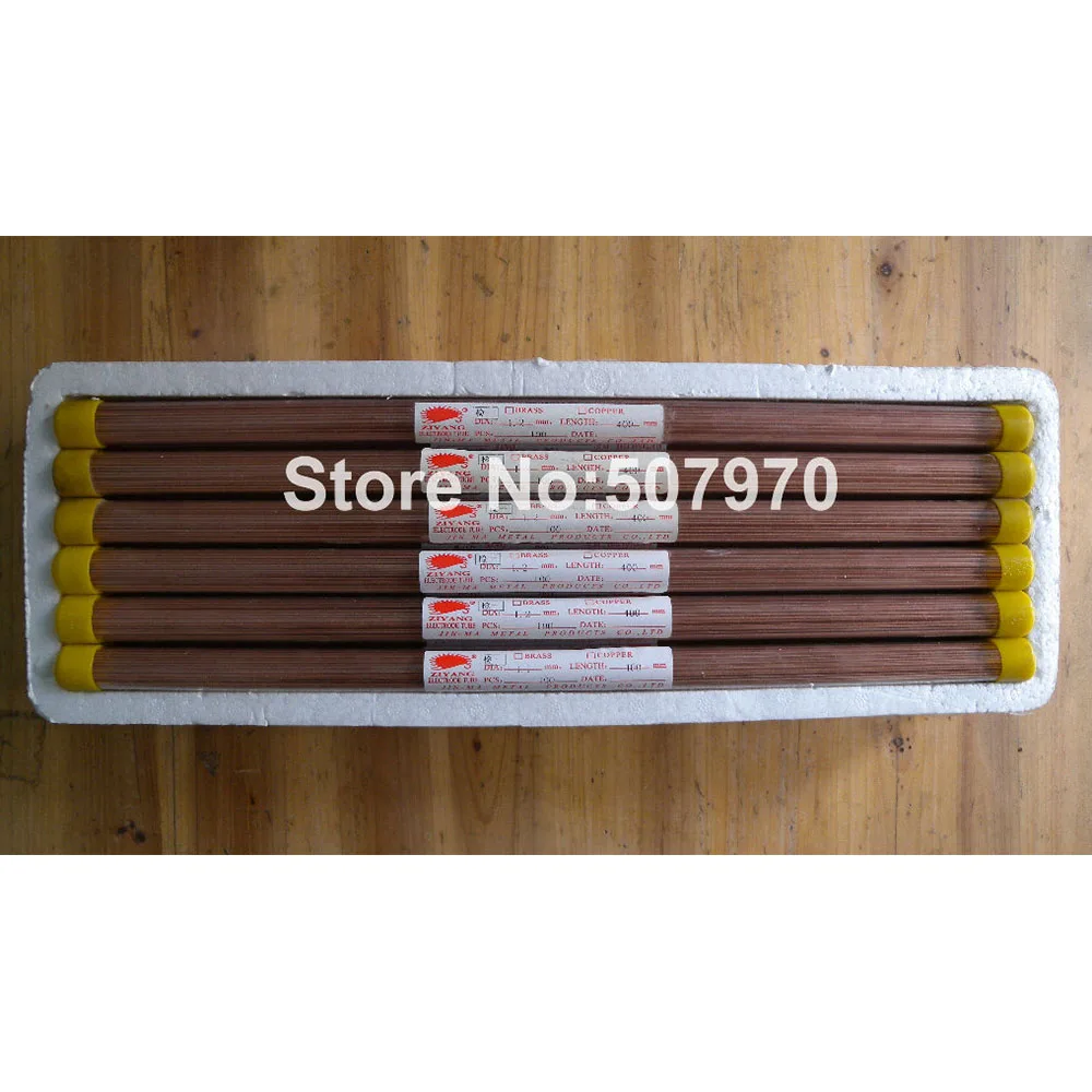 Copper Electrode Tube Single Hole OD1.2*400mm ID0.4mm for EDM Drilling Machine