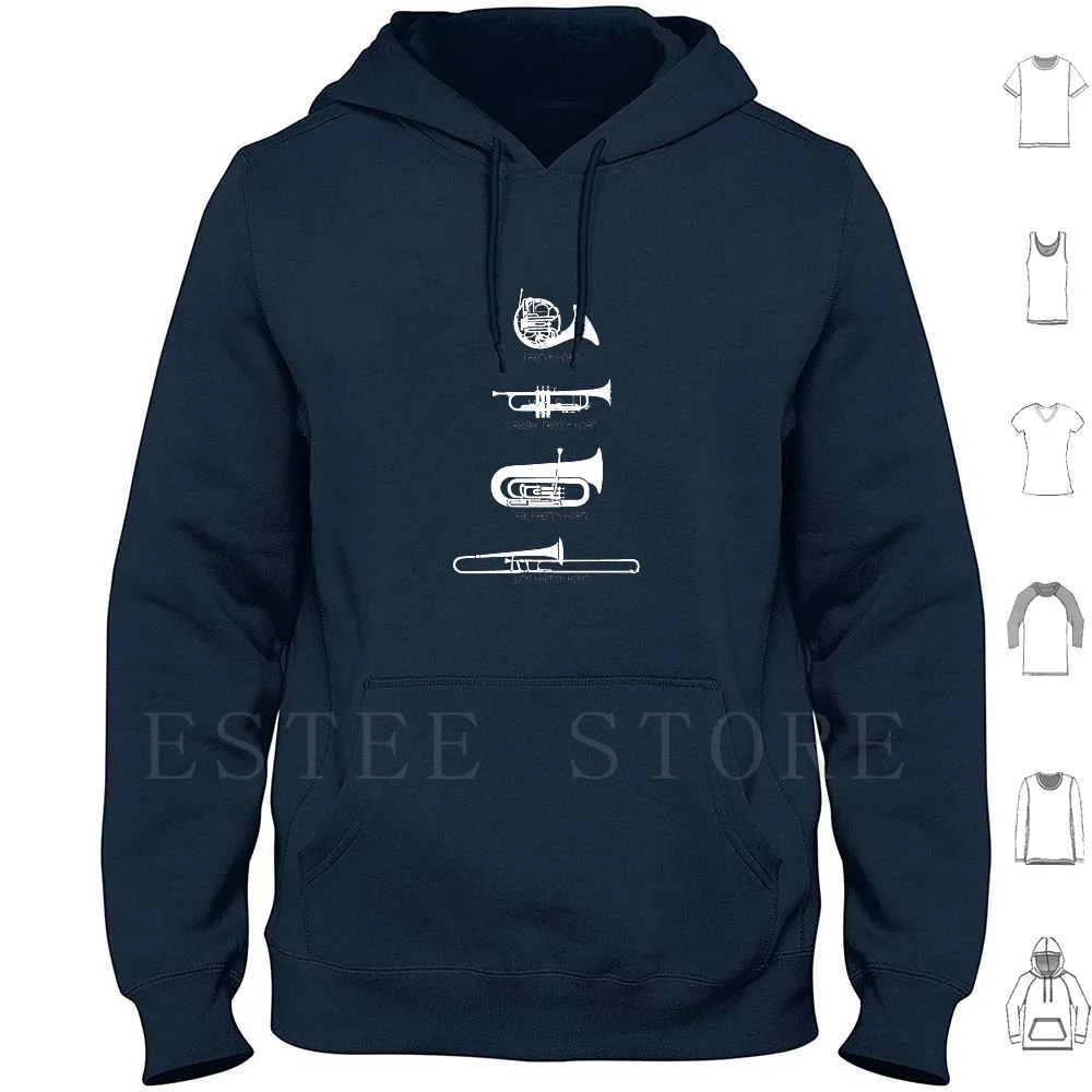 Tipos de sudaderas con capucha de cuerno francés, manga larga, Ypes de cuerno francés, cuerno francés, instrumento de viento de latón, instrumento de latón