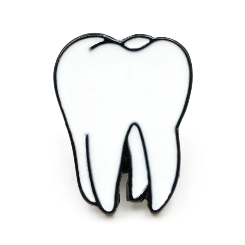 1/2/5pcs Cartoon Teeth Enamel Brooches Tooth Shape Jackets Lapel Pins Medical Jewelry For Bags Badge Friend Kids Dentist Gifts