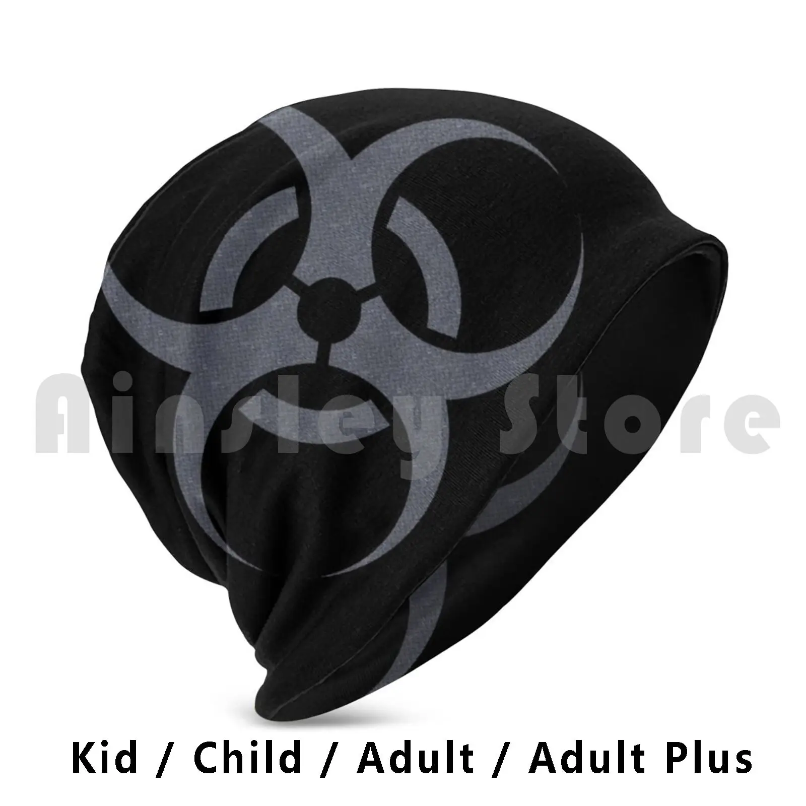 Biohazard Beanie Hedging Cap DIY Print Cushion Biohazard Danger Zombies Quarantine Warning Biohazard Logo Biohazard Sign