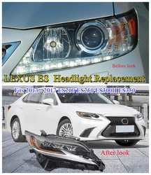 Car LED Triple Matrix Headlight Modified Replacement Upgrade Lamp For 2013 2014 2015 2016 2017 Lexus ES ES200 ES250 ES300H ES350